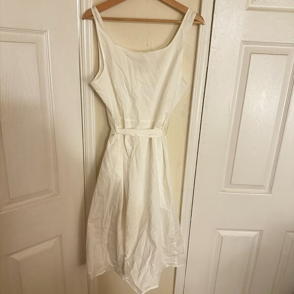 NWT a new day Button Down Dress with Tie White 12 - Picture 2 of 6